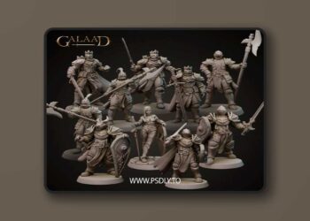 Galaad Miniatures – Knights – 3D Print Model