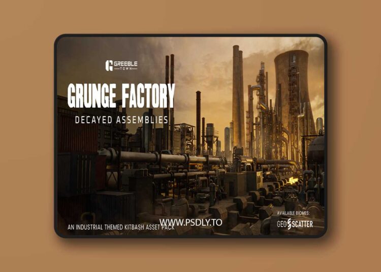 Grunge Factory Decayed Assemblies - Industrial Kitbash Greeble Assets 1 Grunge Factory Decayed Assemblies - Industrial Kitbash Greeble Assets
