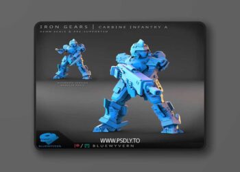 Iron Gears – Carbine Infantry (Modular) – 3D Print Model