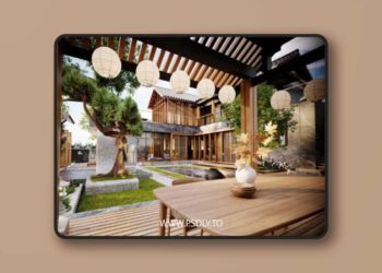 Japan Villa Exterior Scene 02 3D Model