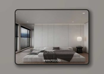 Minimalist bedroom 10 - 3D Scene
