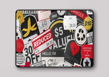 Pixflow - Sticker Mockups 4 Pixflow - Sticker Mockups