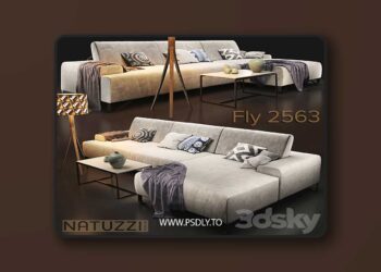 Sofa natuzzi Fly 2563 3D Model