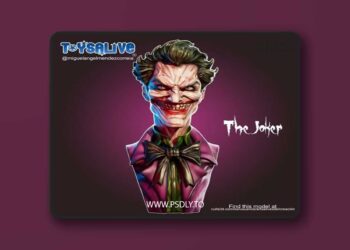 THE JOKER BUST 3D print Model