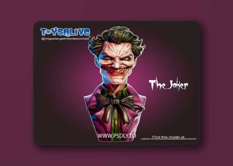 THE JOKER BUST 3D print Model 1 THE JOKER BUST 3D print Model