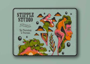 Truegrittexturesupply - Stipple Studio for Photoshop