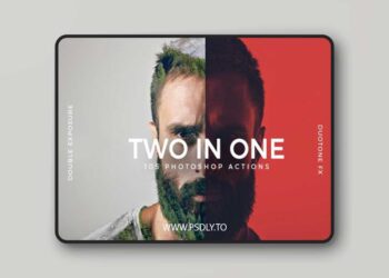 Two in One - Double Exposure + Duotone Actions - 105 Photoshop Actions