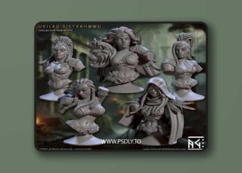 Xendra, Sisterhood Bladedancer – Pinup (Veiled Sisterhood) – 3D Print