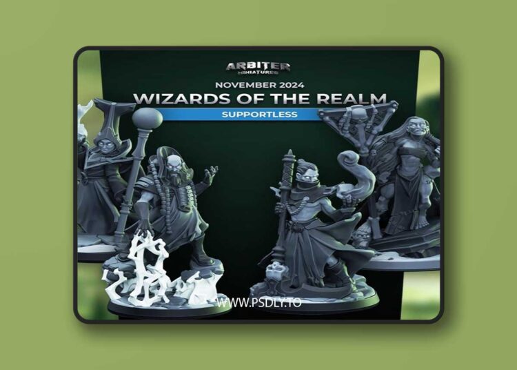 Arbiter Miniatures – Wizards of the Realm 3D Print 1 Arbiter Miniatures – Wizards of the Realm 3D Print
