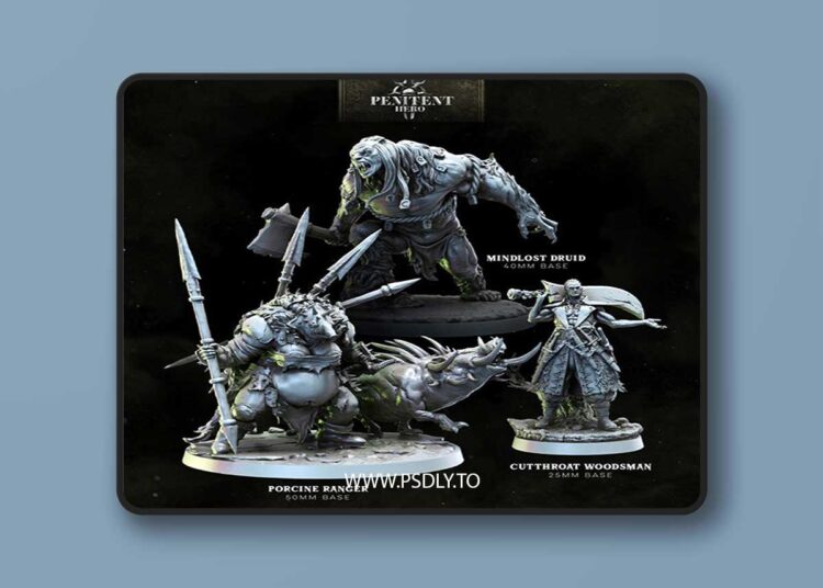 Bestiarum Miniatures – The Wilderfolk – Penitent Heroes Collection – 3D Print 1 Bestiarum Miniatures – The Wilderfolk – Penitent Heroes Collection – 3D Print