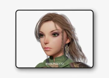 Cartoon Female Ranger Low-poly 3D Model