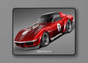 Chevrolet Corvette C3 1969 pro touring 3D Model