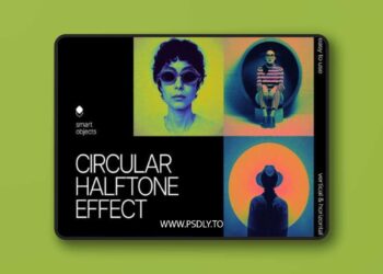 Circular Halftone Photo Effect for Photoshop