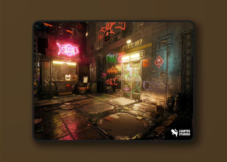 Cyberpunk Rooftop Market Environment (5.1+) 1 Cyberpunk Rooftop Market Environment (5.1+)