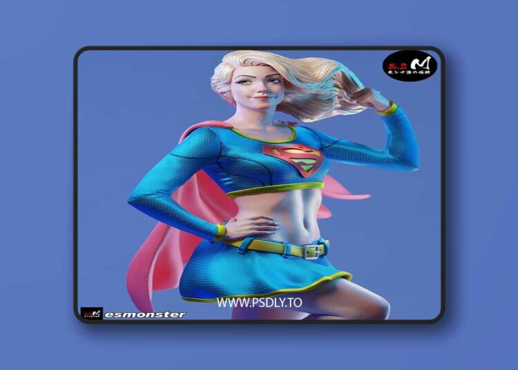 E.S Monster – Super Girl 3D Print 3D Model 1 E.S Monster – Super Girl 3D Print 3D Model