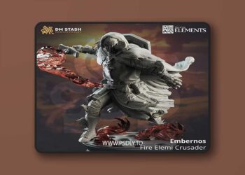 Embernos – Fire Elemi Crusader – 3D Print