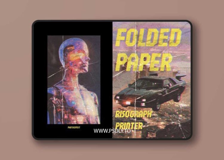 Folded Paper Photo Effect for Photoshop 1 Folded Paper Photo Effect for Photoshop