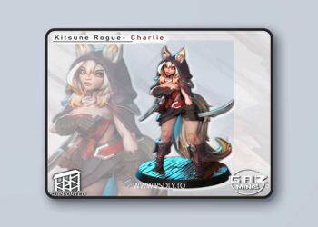 Gaz Minis – Kitsune Rogue – Charlie – 3D Print