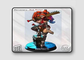 Gaz Minis – Mercenary – Mad Madge – 3D Print