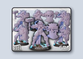 Gaz Minis – Siblings of Combat – Guardian Maidens – 3D Print