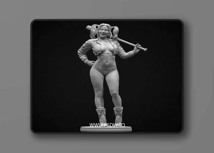 Harley Quinn – 3D Print Model STL 1 Harley Quinn – 3D Print Model STL