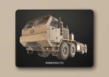 Heavy Military Truck V1 – Tractor Low-poly 3D Model