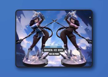 Hybris Studio – NIKKE – Maiden (Ice Rose) – 3D Print Model STL