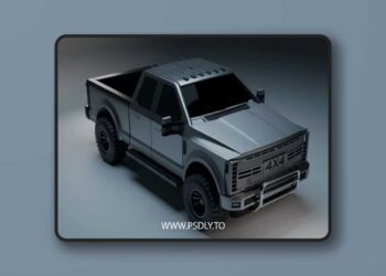 Ironclad V8 Tactical 4×4 Pickup Low-poly 3D Model