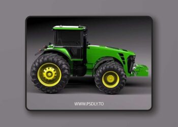 John Deere 8530 Tractor Twin Wheels 3D Model
