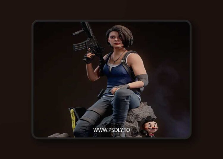 KcStudio – Jill Valentine – Resident Evil – 3D Print Model STL 1 KcStudio – Jill Valentine – Resident Evil – 3D Print Model STL