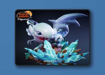 NomNom Figures – Chibi Blue Eyes White Dragon – Yugioh – 3D Print