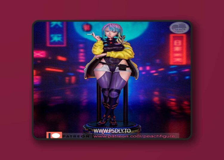 Peach Figure – Lucy Cyberpunk 3D Print 1 Peach Figure – Lucy Cyberpunk 3D Print