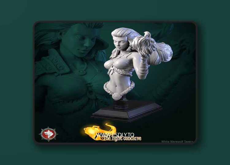 Pey-Ta Bringing the Dawn Exorcist Mage Bust – 3D Print 1 Pey-Ta Bringing the Dawn Exorcist Mage Bust – 3D Print