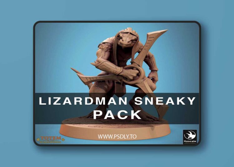 Rescale Miniatures – Lizardman Sneaky Murkborn Pack – 3D Print 1 Rescale Miniatures – Lizardman Sneaky Murkborn Pack – 3D Print