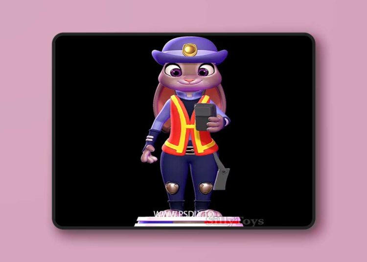 SillyToys – Judy Hopps Meter Maid Zootopia – 3D Print 1 SillyToys – Judy Hopps Meter Maid Zootopia – 3D Print