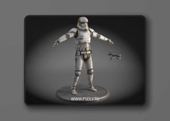 Star Wars First Order Stormtrooper lightly dirty 3D Model