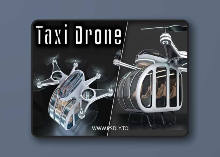 Taxi Drone 3D Model 1 Taxi Drone 3D Model