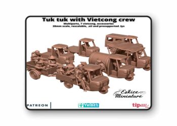 Tuk tuk with Vietcong crew 3D Print