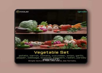 VEGETABLES SET vegetable 3D Model