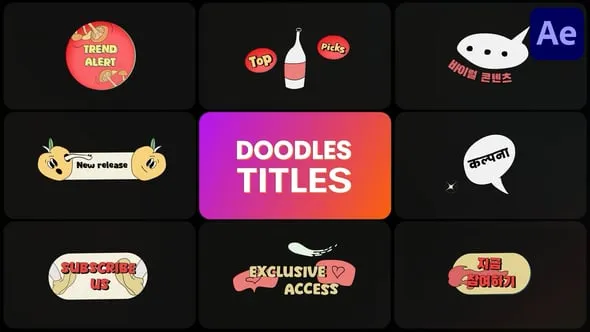 Videohive - Colorful Doodle Titles for After Effects - 58454282 1 Videohive - Colorful Doodle Titles for After Effects - 58454282