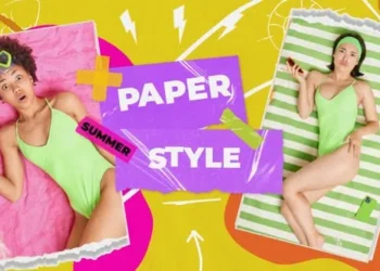 Videohive - Holiday Travel Summer Paper Collage Opener - 58388153