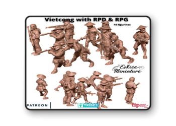 Vietcong with RPD & RPG 3D Print 3D Model