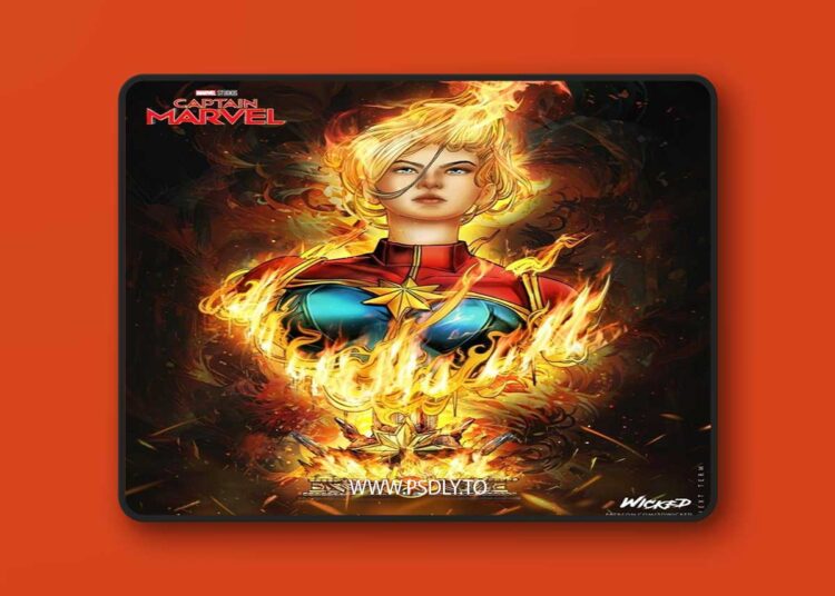 WICKED – Captain Marvel Portrait Bust 3D Print 1 WICKED – Captain Marvel Portrait Bust 3D Print