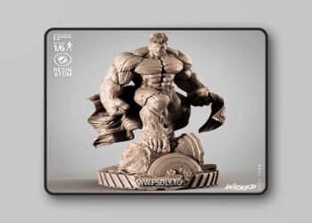 WICKED – Red Hulk Sculpture 3D Print 3D Model