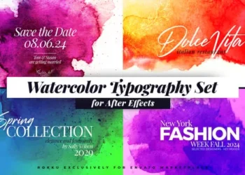 Watercolor Inks Typography - 24177118
