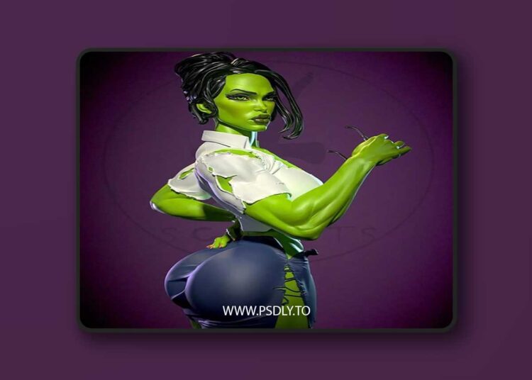 Yan-H – Marvel – She-Hulk – 3D Print 1 Yan-H – Marvel – She-Hulk – 3D Print