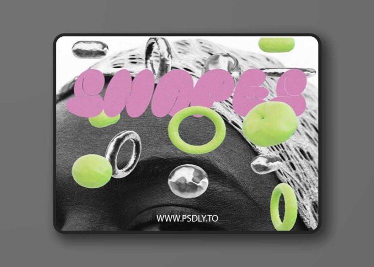 20 Metallic & Green 3D Shapes Pack 1 20 Metallic & Green 3D Shapes Pack