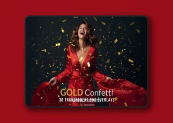30 Gold confetti Transparent PNG photo overlays