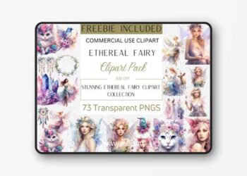 73x Ethereal Fairy Clipart Bundle PNG 74161764