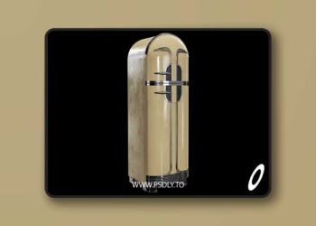 Art Deco Fridge ( Art Deco Fridge Fridgee 3D Model Kitchen Decoration )